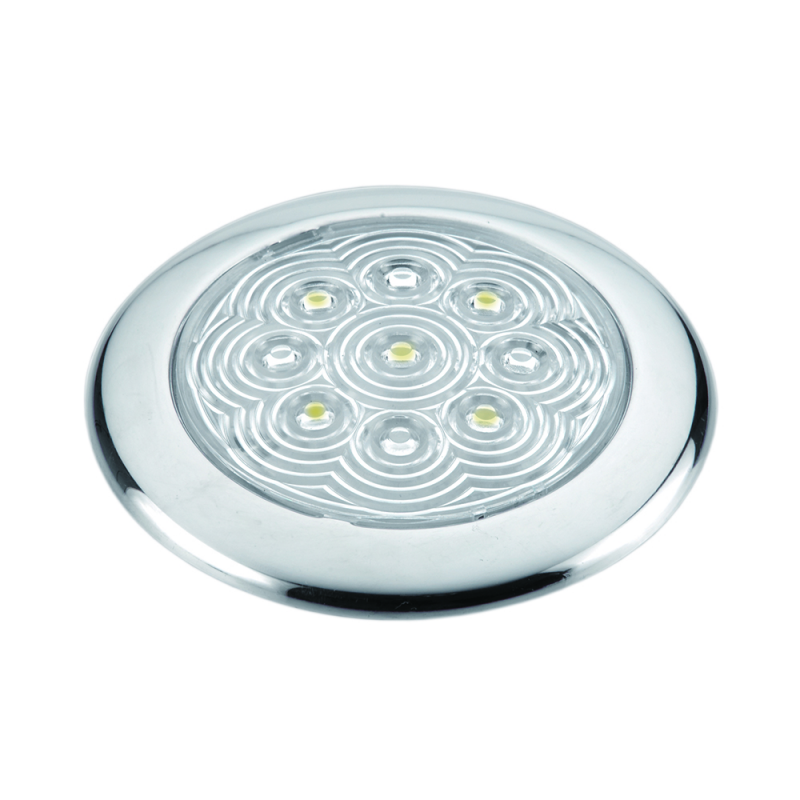 PLAFONIERA INOX A 5 LED - PLAFONIERA INOX A 5 LED Ø MM.94x11h