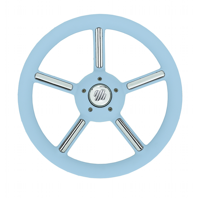 VOLANTE V56 PERVINCA Ø MM.350 - RUOTA TIMONE V56 CELESTE Ø MM.350